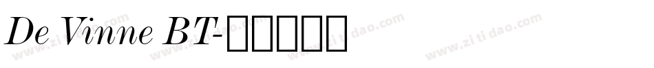 De Vinne BT字体转换